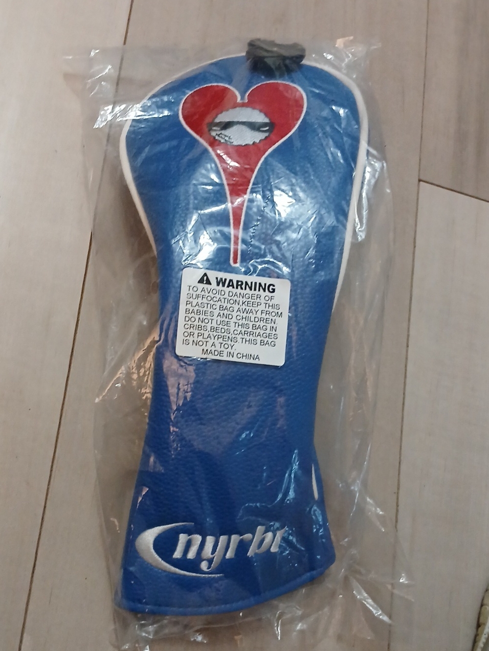Blue Driver Headcover with Heart Graphic